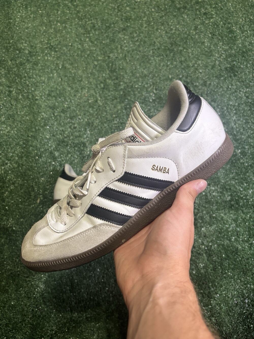 Adidas Samba OG Sneaker Mens 11.5White Leather Classic Soccer Indoor Shoe Casual